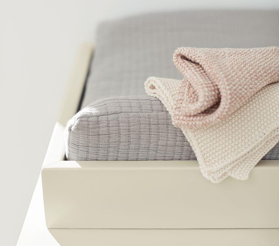 west elm x pbk Organic Matelasse Changing Pad Cover Pottery Barn Kids AU